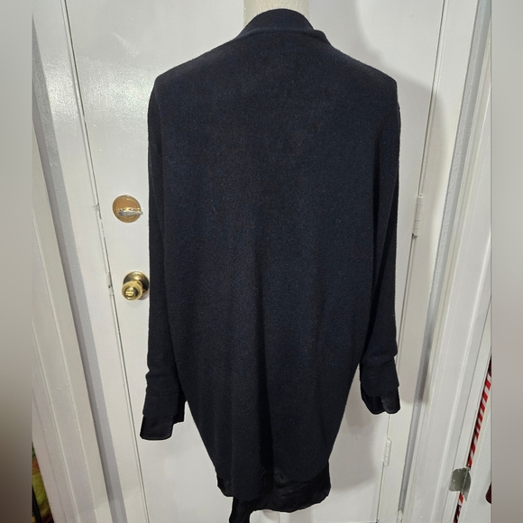 Zara X Steven Meisel Mixed Knit Cardigan Black Oversized Sz Small 100% Silk - Picture 8 of 16